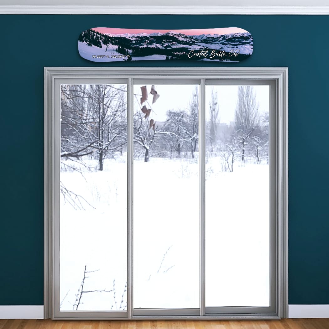 Crested Butte Colorado Snowboard Art Print | Snowboard Wall Décor | Ski Condo Décor