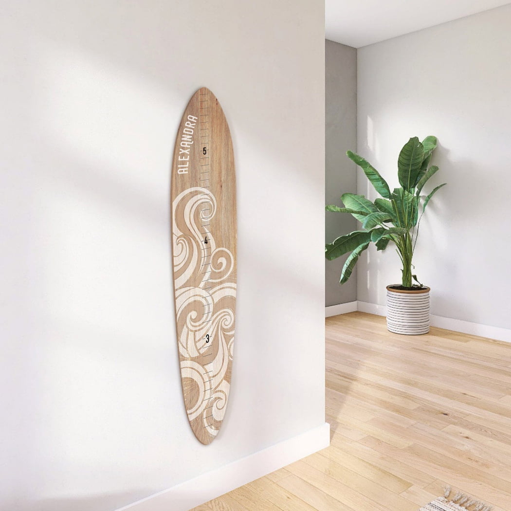 Wooden Surfboard Decor and Signs | Growth Chart | Headwaters
