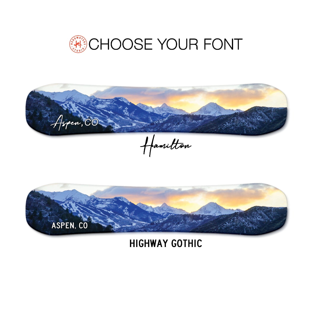 Aspen Snowboard Art Print | Ski Condo Wall Décor – Headwaters Studio