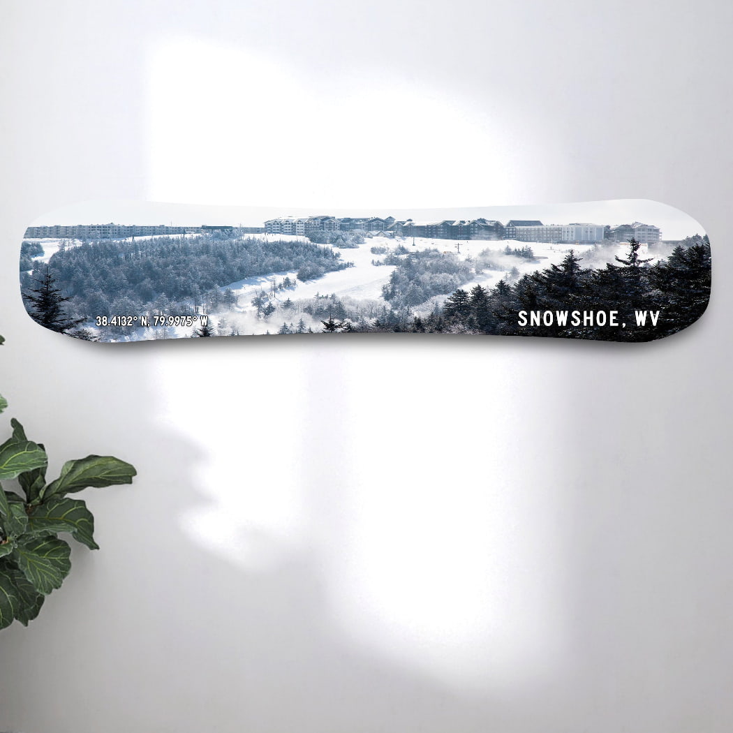 Snowshoe WV Snowboard Art Print | Explore Gifts – Headwaters Studio