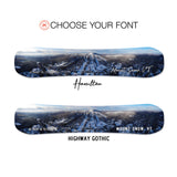 Mount Snow Vermont Snowboard Art Print on Wood | Gifts for Snowboarders | Ski Decor