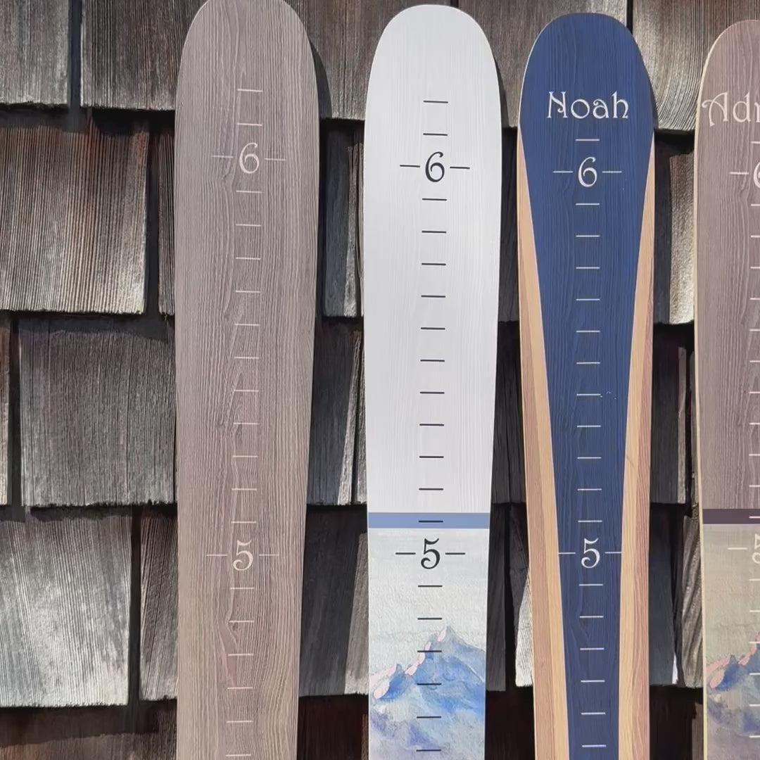 Ski Growth Charts - Traditional Wood Design