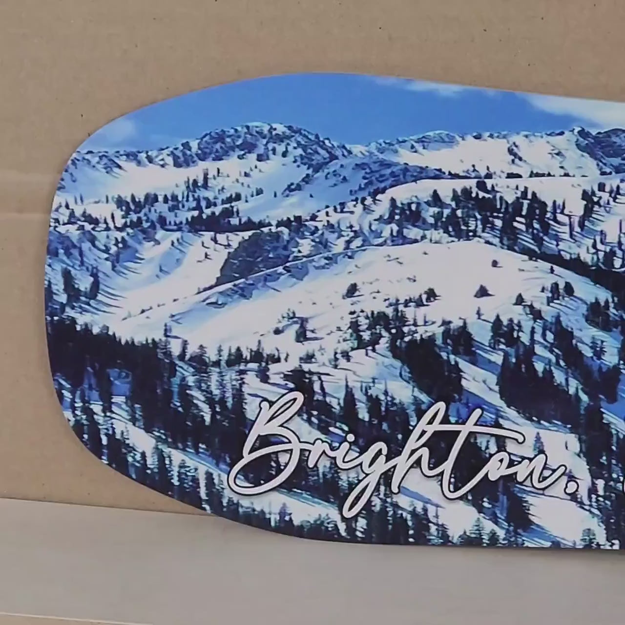 音也　アートボード Brighton Utah Snowboard Art Print | Ski Decor – Headwaters Studio