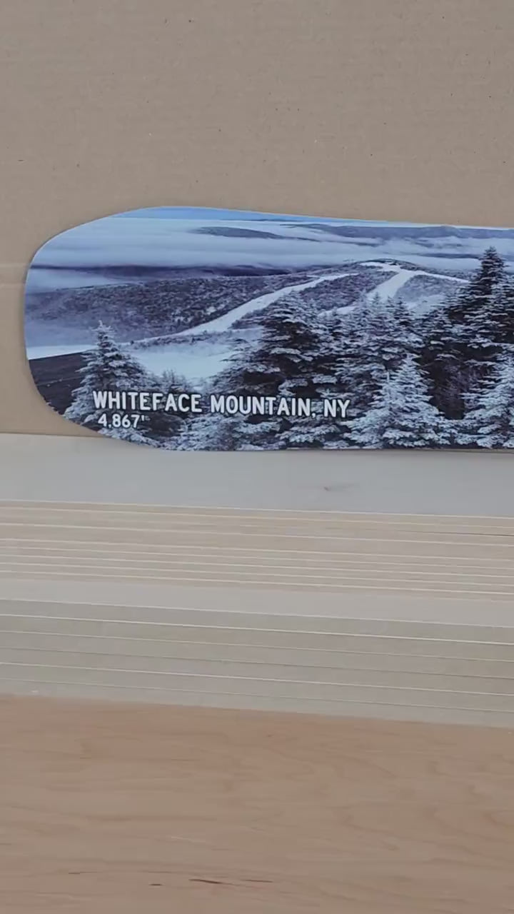 My Mountain Images  printed on Snowboard Sign | Housewarming Gift | Snowboard Wall Décor