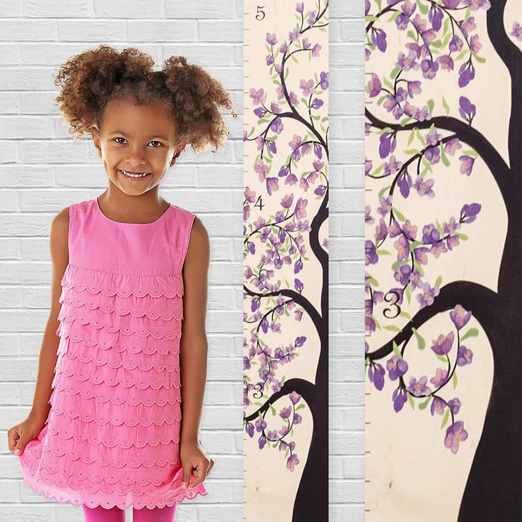Giant Tree of Life Wooden Ruler Growth Chart
