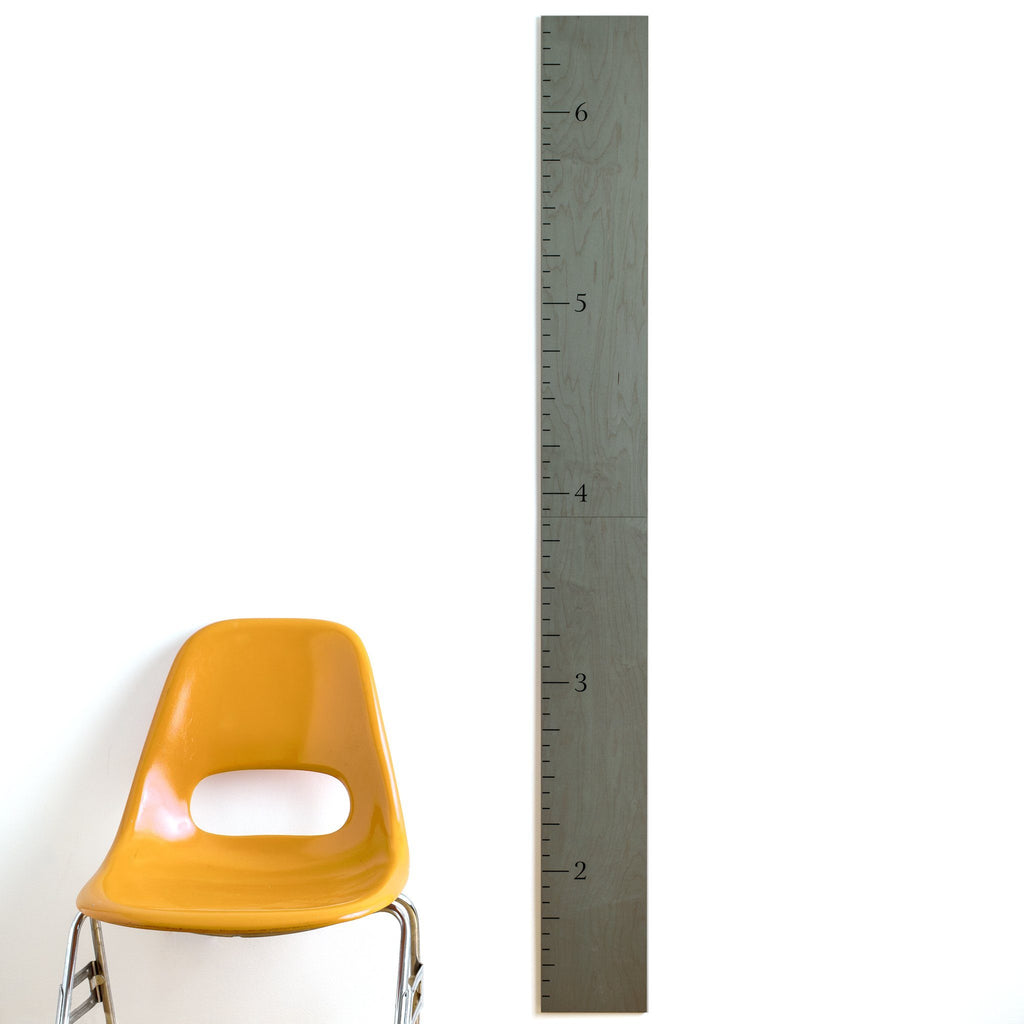 Two Piece Simple Ruler Growth Chart Headwaters Studio Grey No 