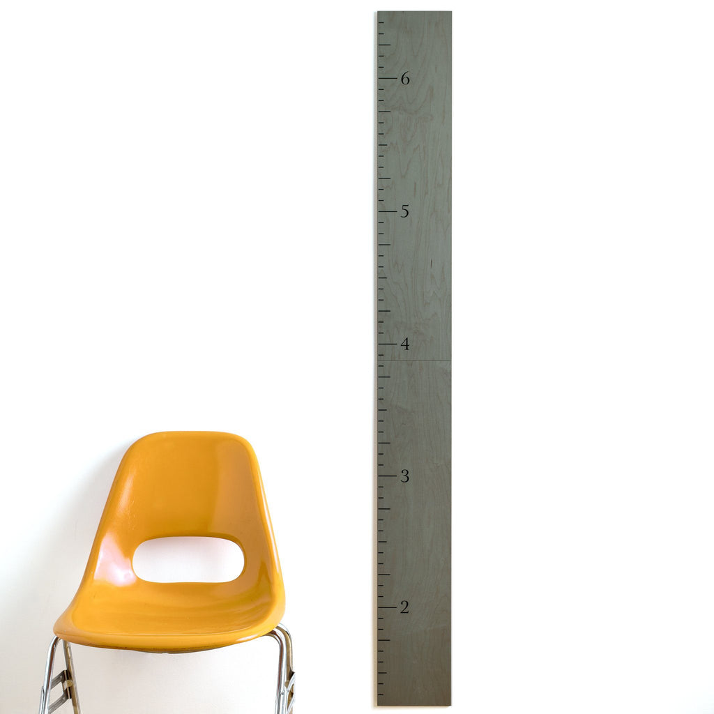 Modern Wooden Ruler Growth Chart in White, Gray and Natural ...