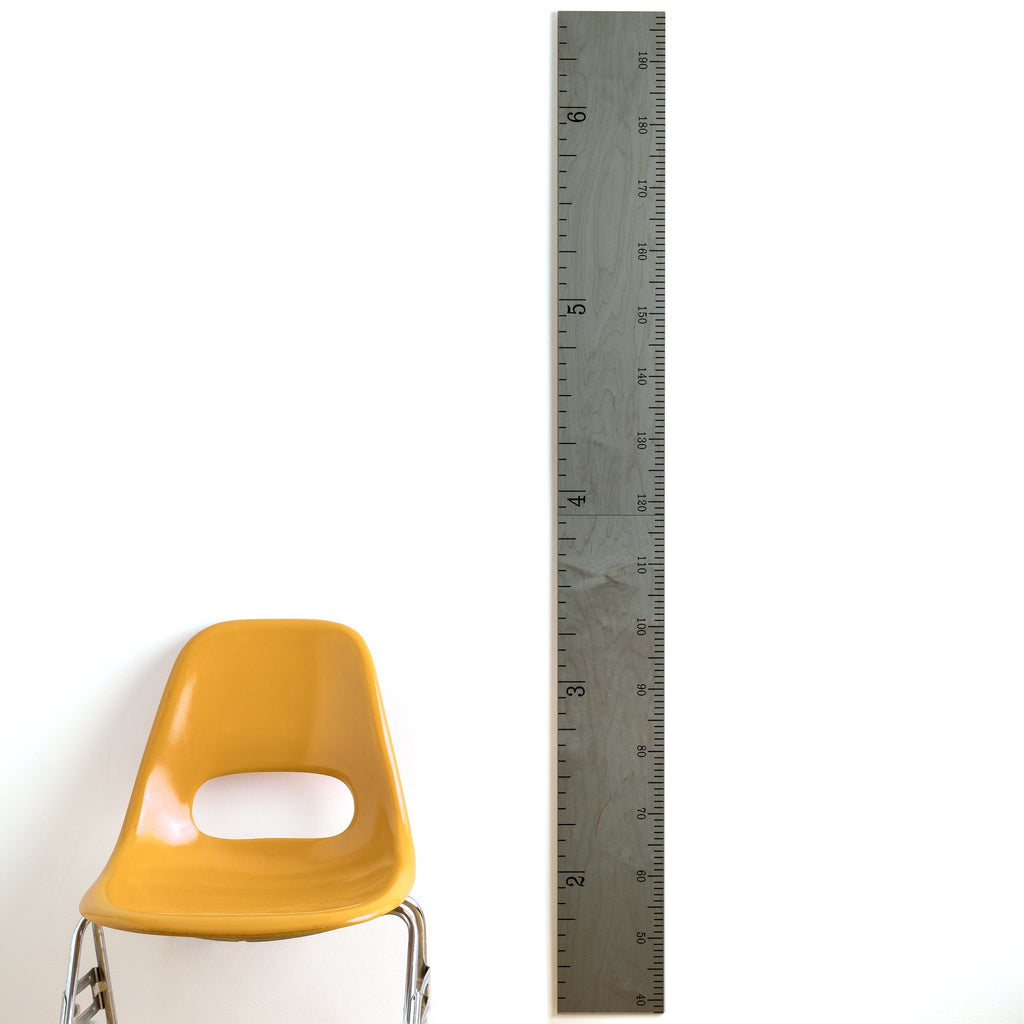 Two Piece Schoolhouse Ruler Growth Chart Headwaters Studio Grey No 