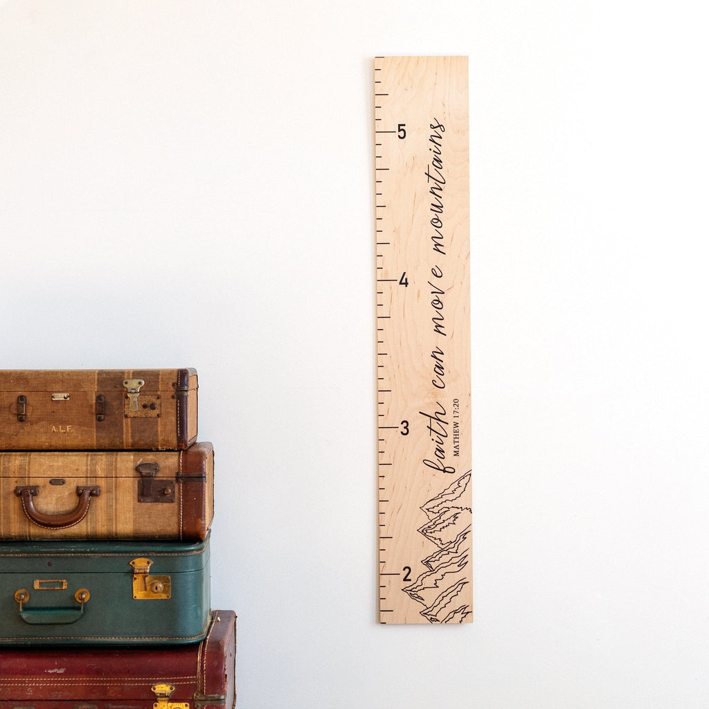 Scripture Growth Charts Growth Chart Headwaters Studio Faith Can Move Mountains No 