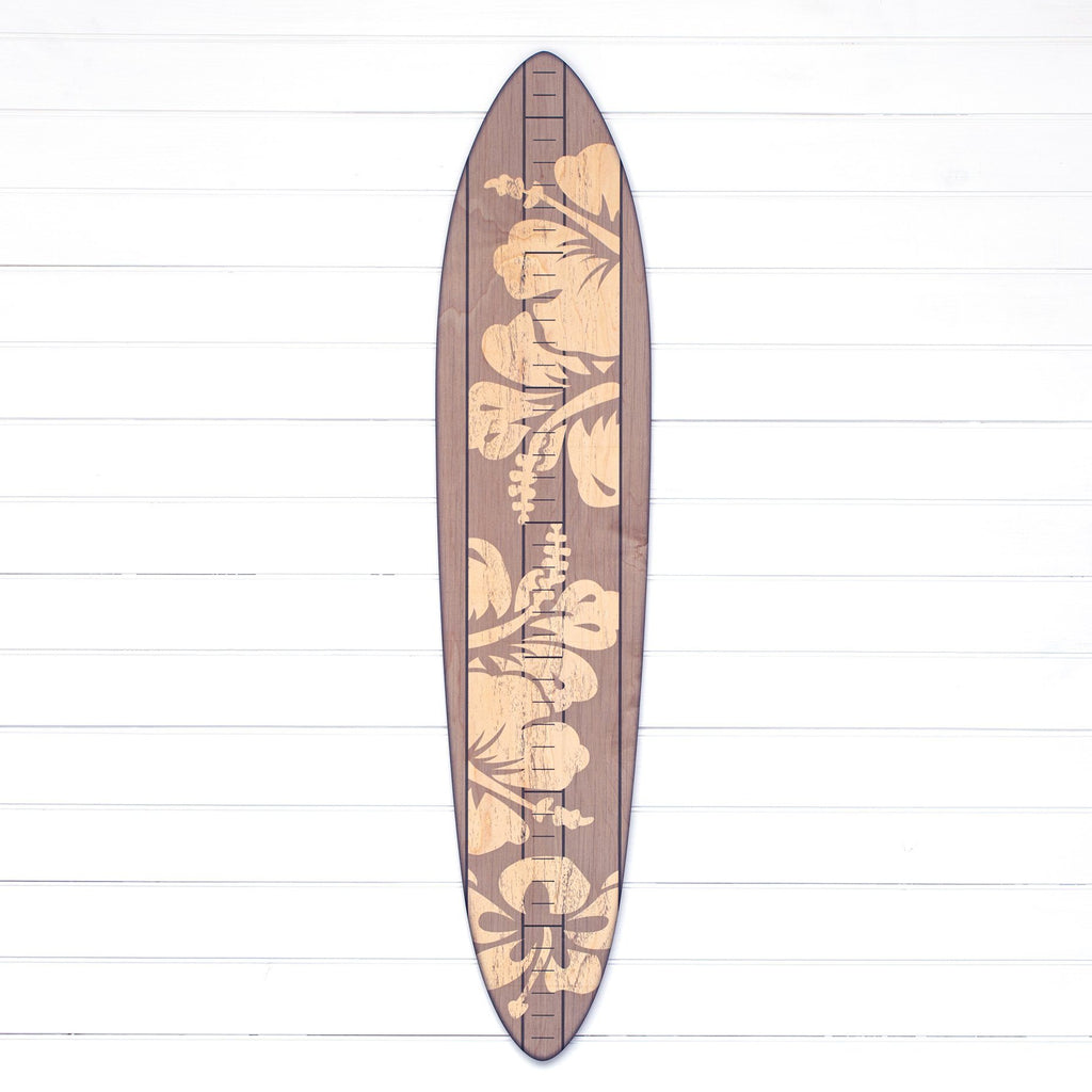 The Vintage Primaries Collection - Surfboard Growth Charts Headwaters Studio Gray Hibiscus No 