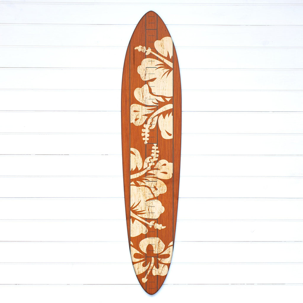 The Vintage Primaries Collection - Surfboard Growth Charts Headwaters Studio Brown Hibiscus No 
