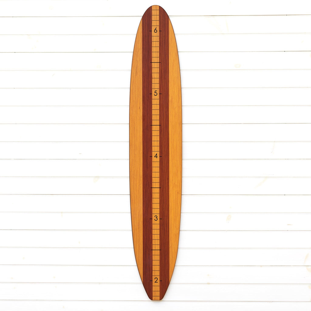 Wood Stripe Longboard Surfboard Headwaters Studio 