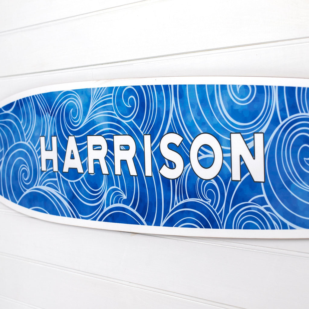 Personalized Waves Name Surfboard Headwaters Studio 