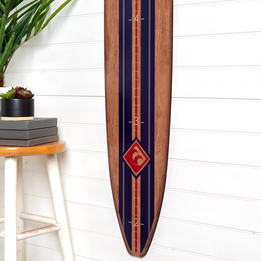 Classic Navy Stripe Longboard Surfboard Headwaters Studio 