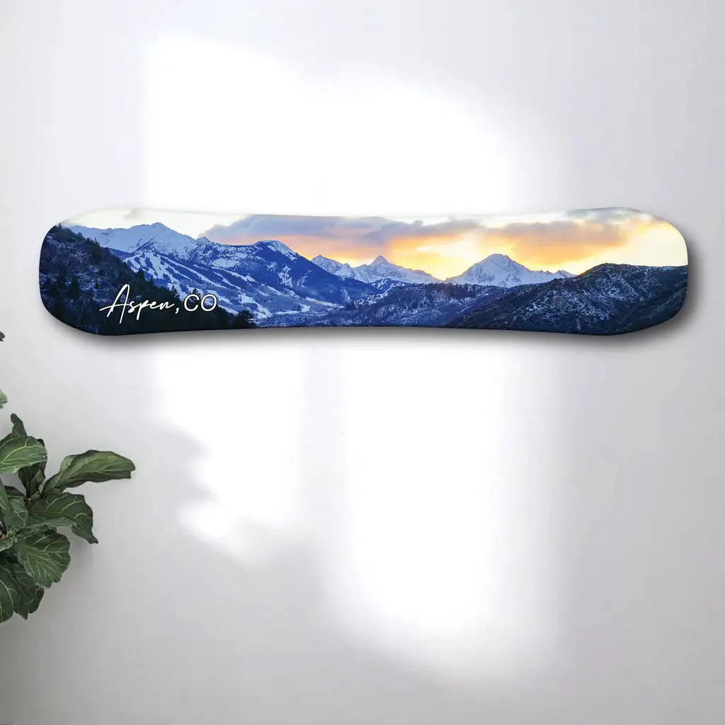 Aspen Snowboard Art Print | Ski Condo Wall Décor – Headwaters Studio