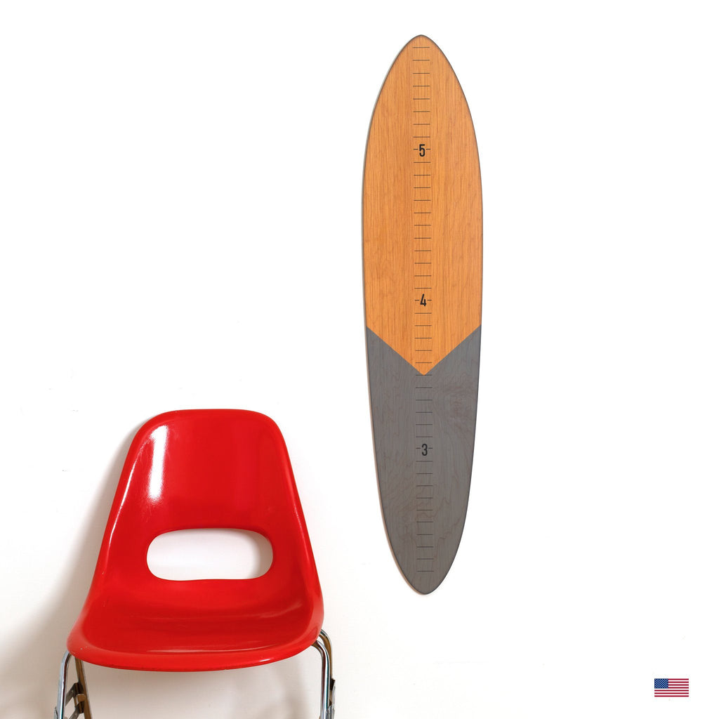 Surfboard Growth Charts - The Vintage Brights Collection Headwaters Studio Bamboo w/Gray Dip No 