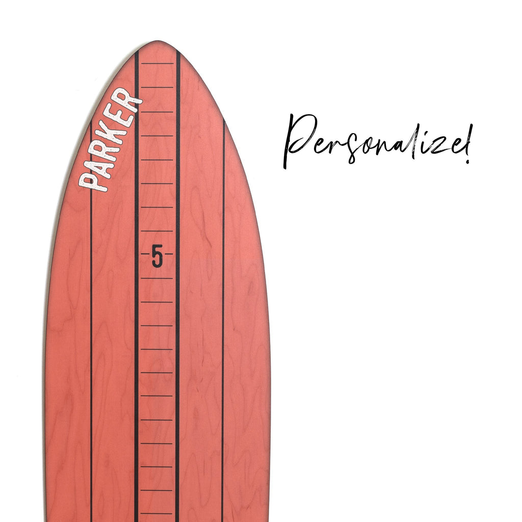 Surfboard Growth Charts - The Vintage Brights Collection Headwaters Studio Coral Yes 