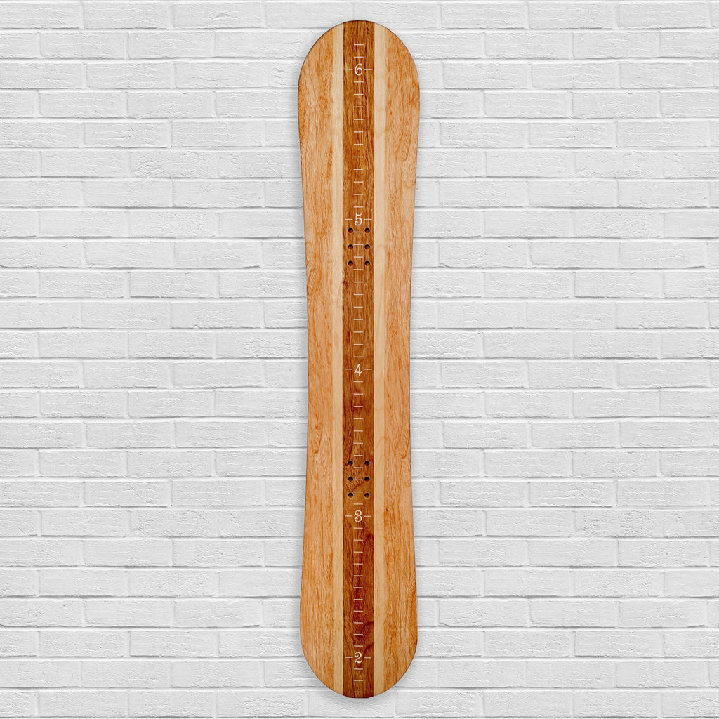 Snowboard Growth Chart for Kids Headwaters Studio Blonde Inches 