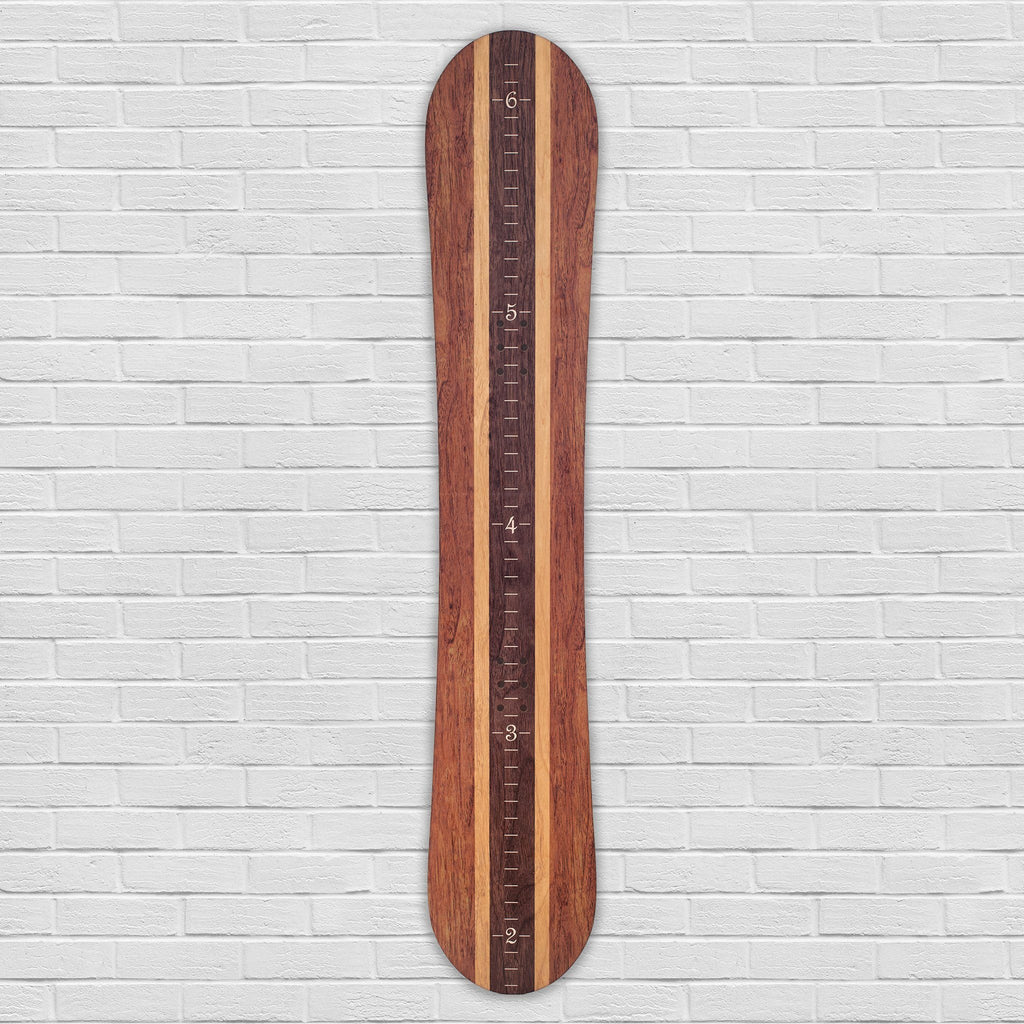 Snowboard Growth Chart for Kids Headwaters Studio Brown Inches 