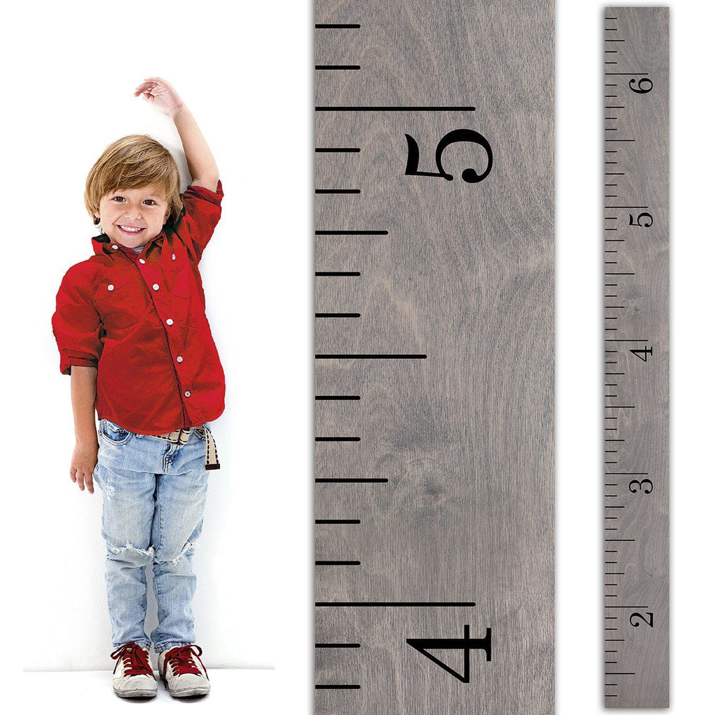 Simple Schoolhouse Ruler Growth Chart Growth Chart Headwaters Studio Gray Yes 