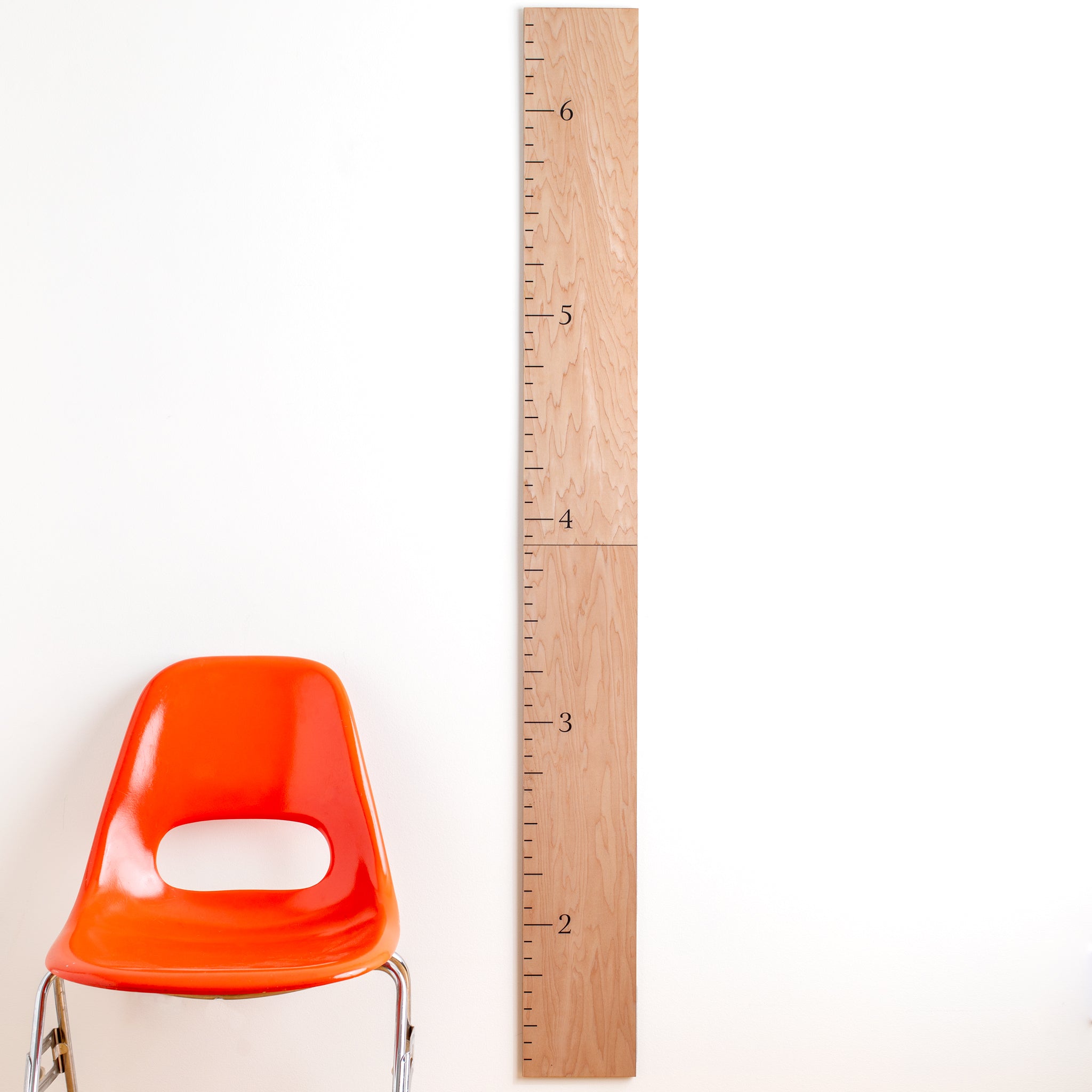 Modern Wooden Ruler Growth Chart in White, Gray and Natural ...