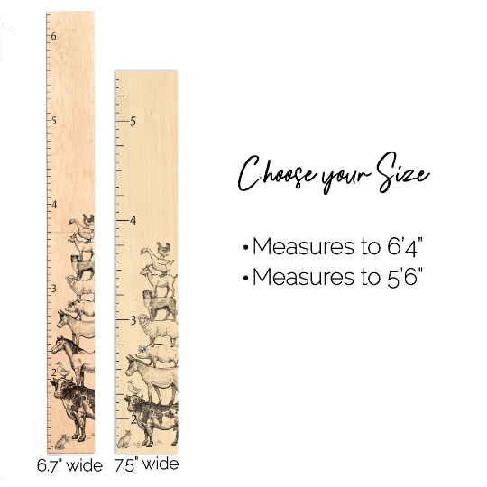 Farm Animals Growth Chart Growth Chart Headwaters Studio 