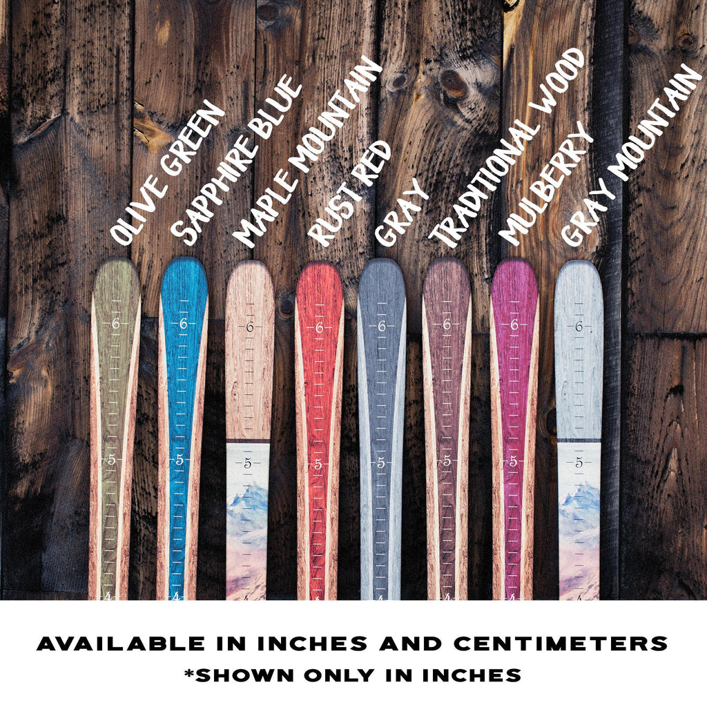 Traditional Wood Ski Growth Charts Headwaters Studio 