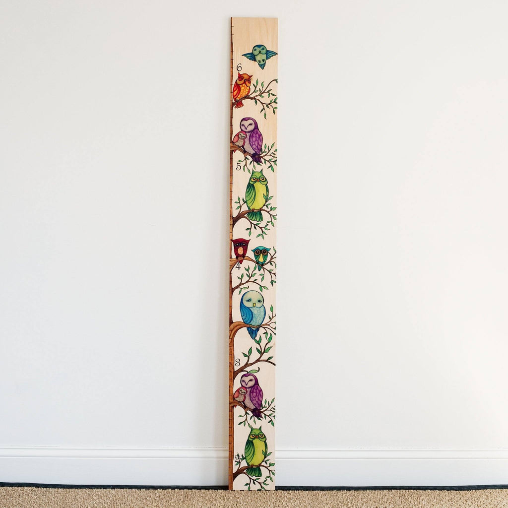 Owl Growth Chart for Kids, Girls & Boys Growth Chart Headwaters Studio 