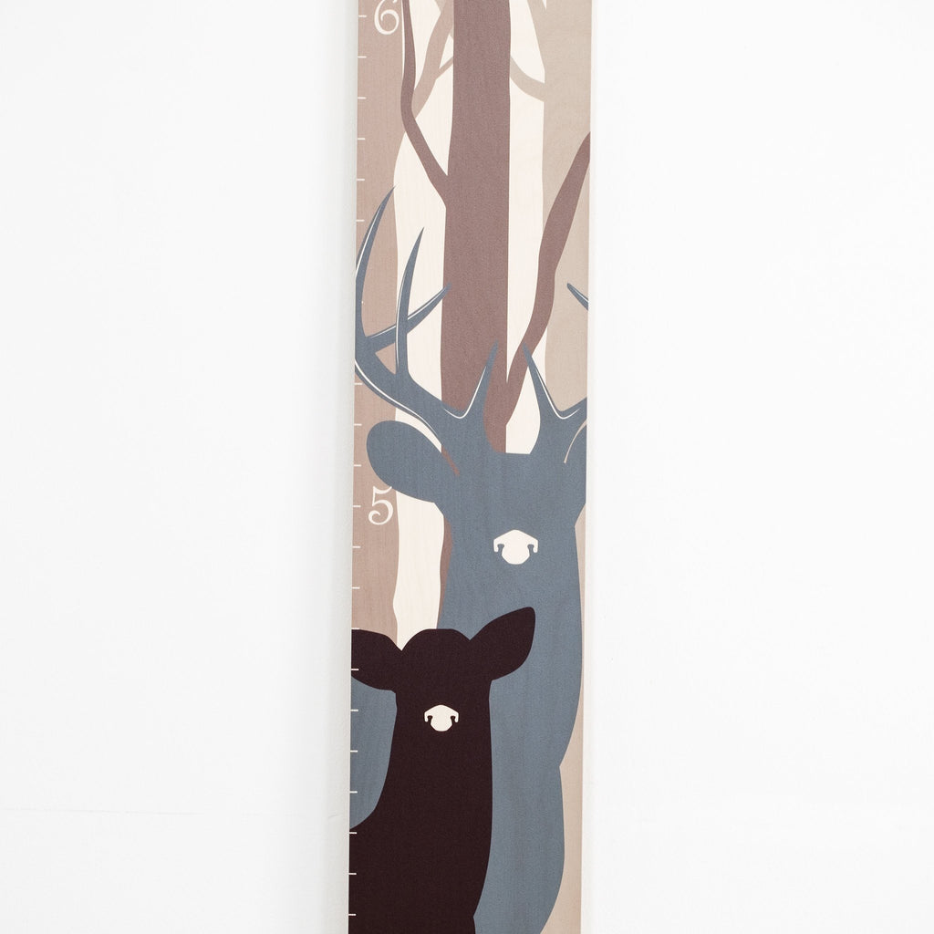 Deer Family Wood Growth Chart Growth Chart Headwaters Studio 