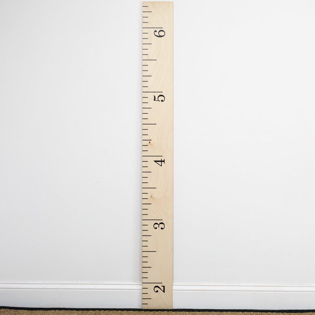 Simple Wood Ruler Growth Chart / Wood Height Chart / Nursery / Baby Shower Gift / Scandinavian Nursery / Kids Room Decor / Modern / Natural Headwaters Studio 