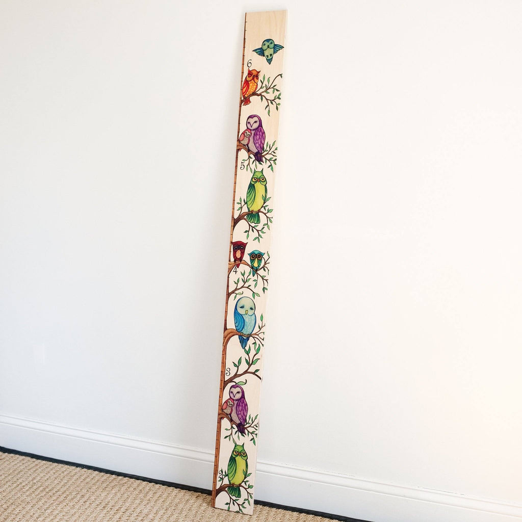 Owl Growth Chart for Kids, Girls & Boys Growth Chart Headwaters Studio 