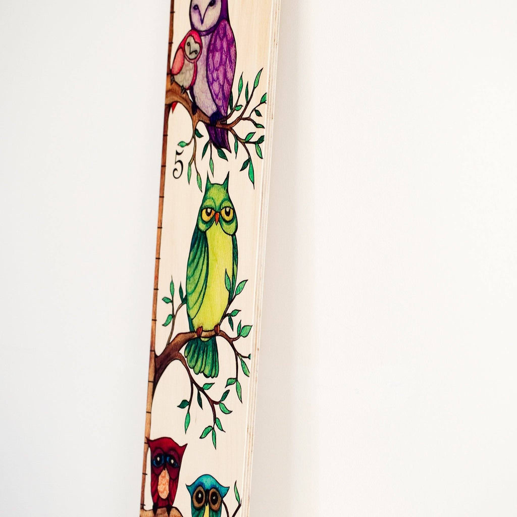 Owl Growth Chart for Kids, Girls & Boys Growth Chart Headwaters Studio 