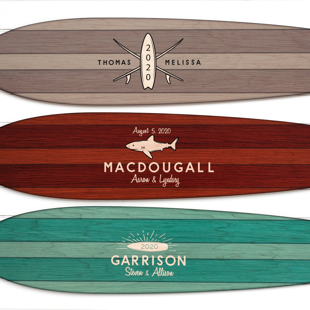 Alternative Wedding Guest Book Custom Signature Surfboard Beach Wedding Headwaters Studio 