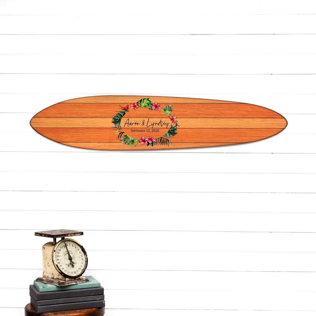 Alternative Wedding Guest Book Custom Signature Surfboard Beach Wedding Headwaters Studio 