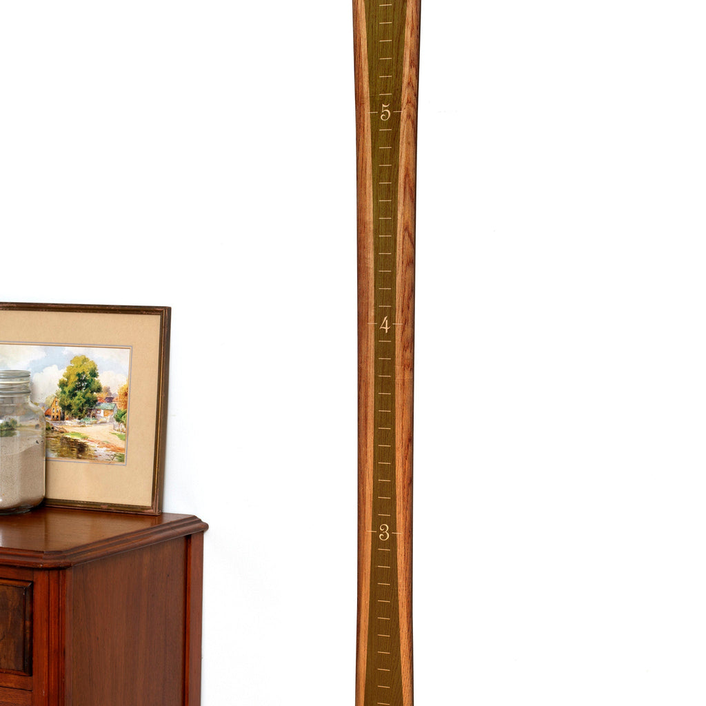 Olive Green Ski Wood Growth Chart, Wooden Height Chart, Ski kids, Ski Decor, Ski Room, Ski Baby, gift, ski lodge, custom Headwaters Studio 