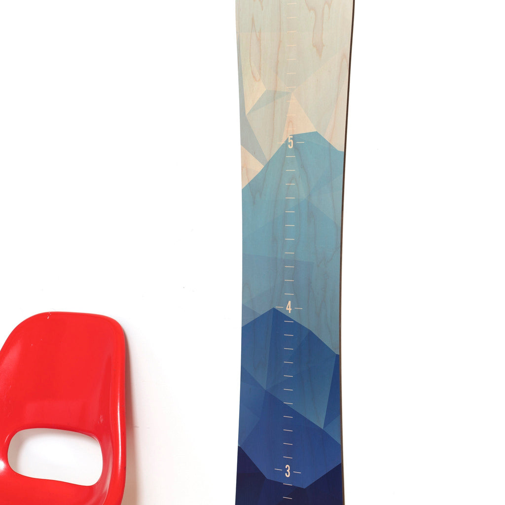 Blue Mountain Snowboard Growth Chart / Wooden Height Chart / Child Wood Growth Chart / Snowboard decor / Snowboarder kid Headwaters Studio 