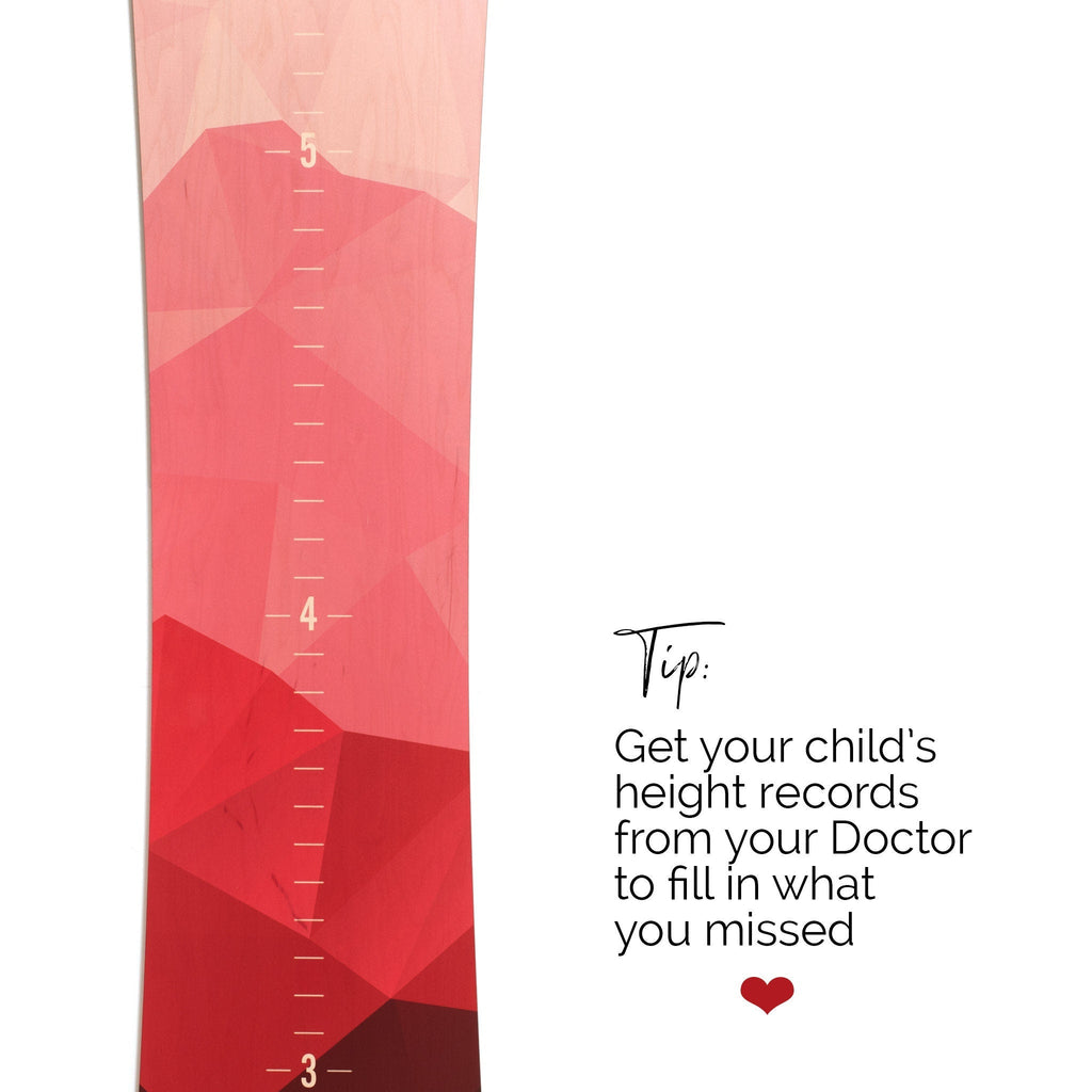 Coral Mountain Snowboard Growth Chart, Snowboarder Girl, Snowboard Ski Decor, Wood Height Chart, Snowboard Designs, Gift Idea, Wall Pink Headwaters Studio 