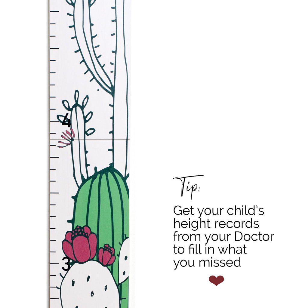 Cactus Growth Chart / Western Nursery Decor / Cactus Wall Art / Wood Height Chart / Desert Nursery for Boys & Girls / Baby Gift Headwaters Studio 