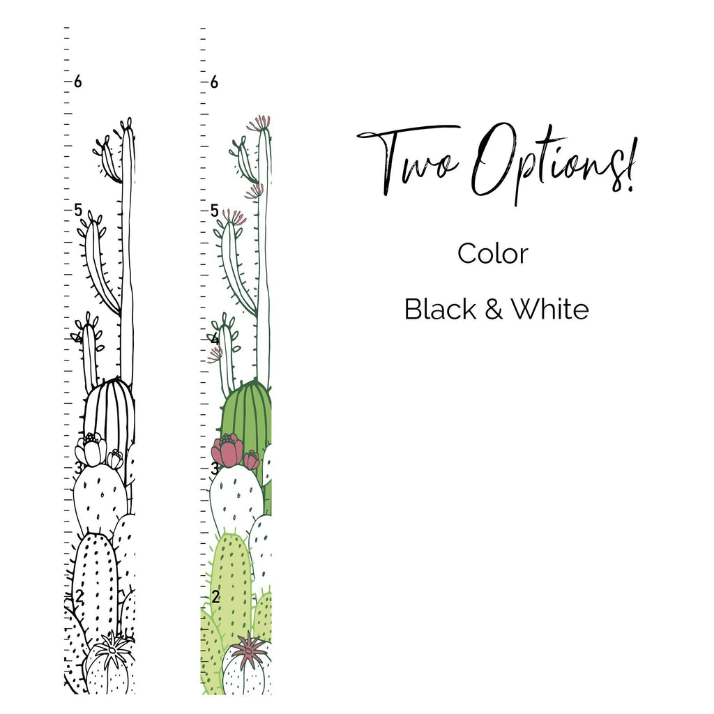 Cactus Growth Chart / Western Nursery Decor / Cactus Wall Art / Wood Height Chart / Desert Nursery for Boys & Girls / Baby Gift Headwaters Studio 