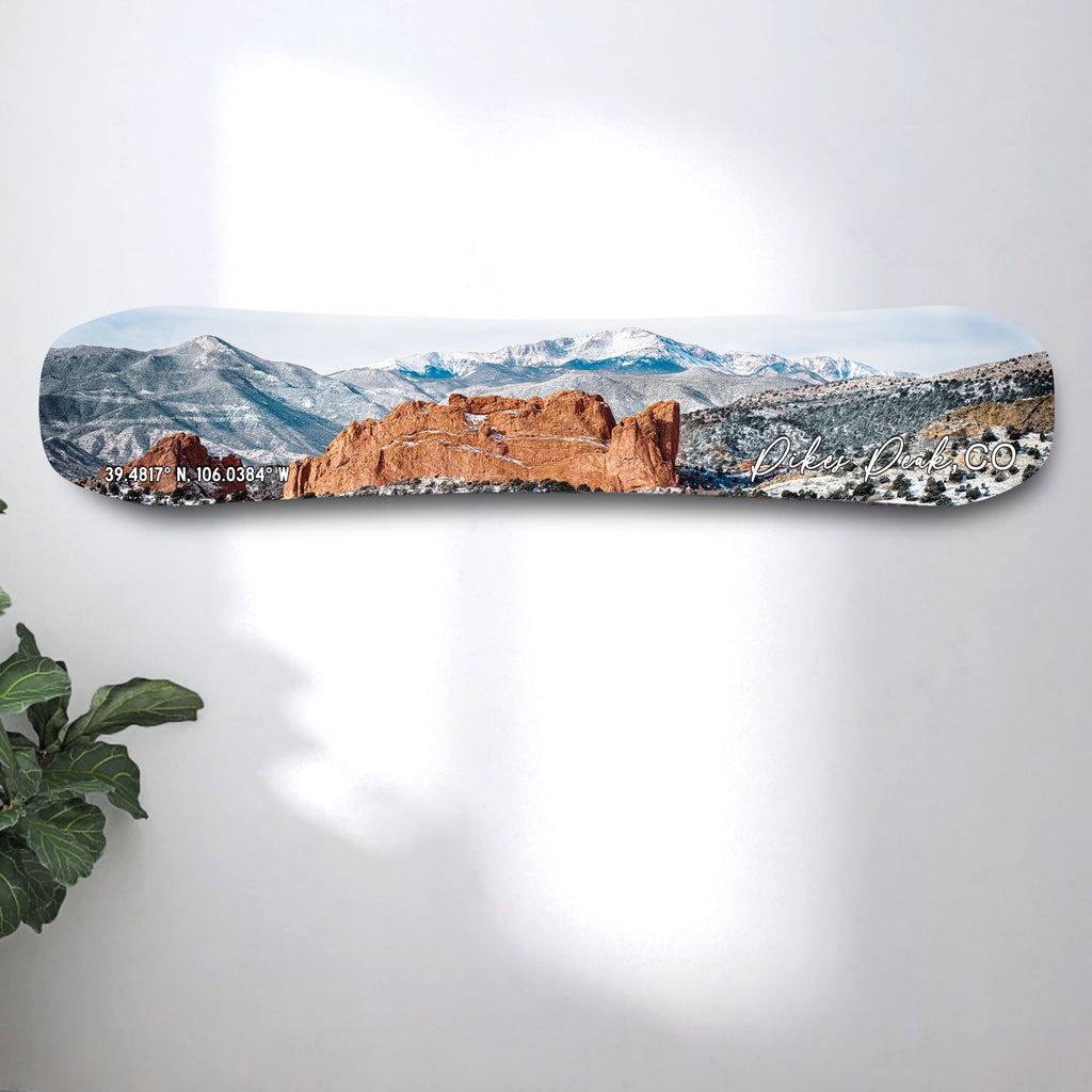 Pikes Peak Kissing Camels Snowboard Art | Snowboard Wall Décor | Colorado Skiing | Colorado Ski Resorts | Ski Condo Décor House Warming