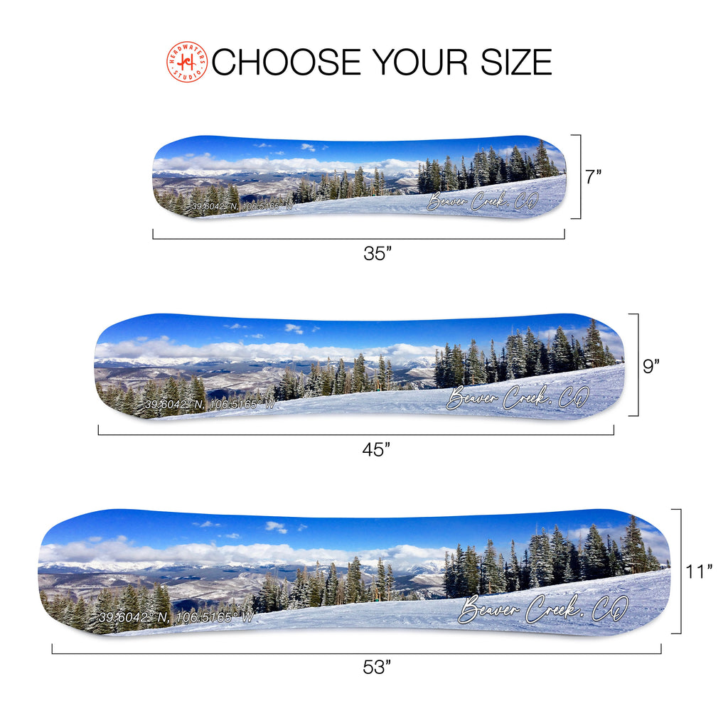 Beaver Creek Colorado Snowboard Print | Housewarming Gift | Snowboard Wall Décor | Colorado Skiing | Colorado Ski Resort Condo