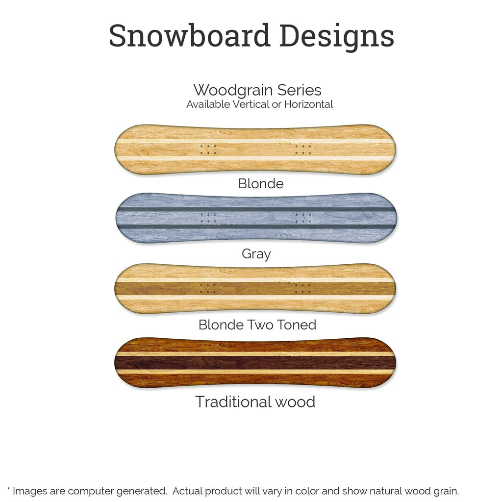 Traditional Personalized Wood Snowboard Sign Headwaters Studio 
