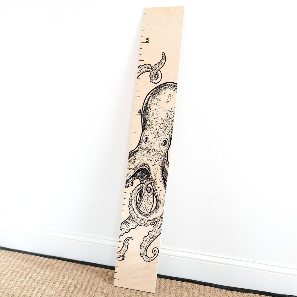 Octopus Growth Chart | Wooden Height Chart for Kids – Headwaters Studio
